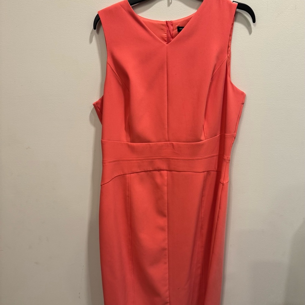 White House Black Market Coral Midi Dress